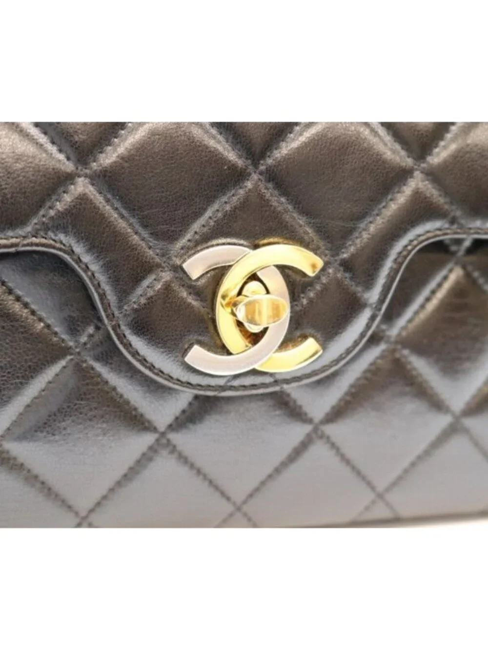 Chanel Black Lamb Double Flap Limited Edition Quilted 23 Chain
